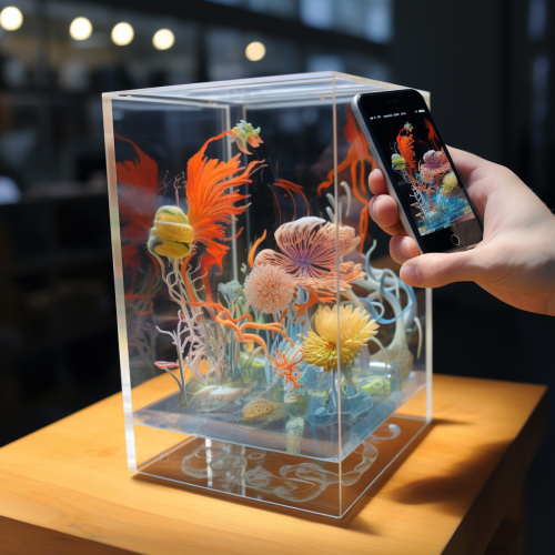 Augmented Reality Art Box with Digital Creatures