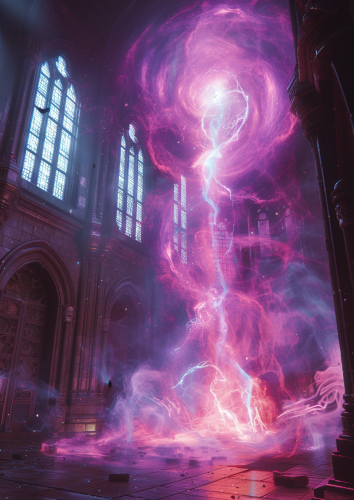 Retro music image with auriferous magical spell