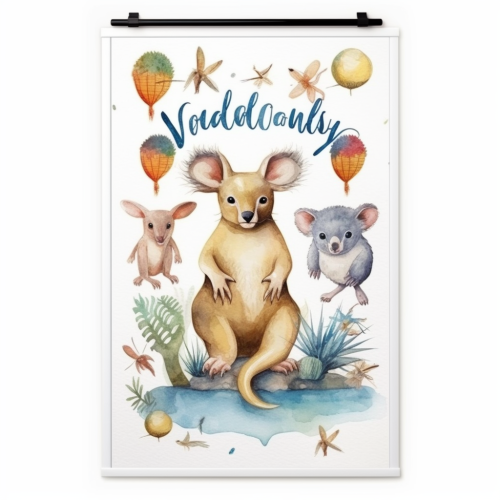 Poster Welcome Australia Map Kangaroo Poster Welcome Australia Map Kangaroo