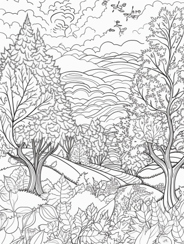 Autumn Leaves Coloring Book