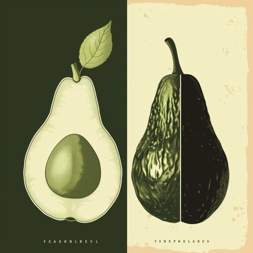 Avocado Pear Infographic Illustration