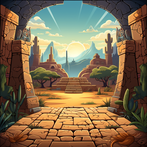 Aztec cartoon background image