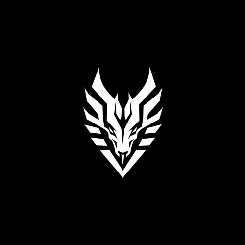 Aztec serpent minimalist logo design