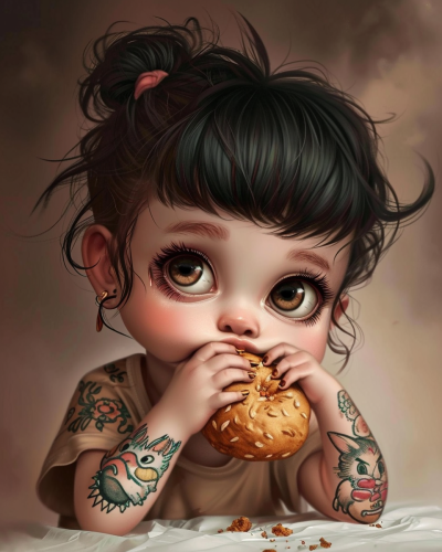 Cute baby boy doll cartoon