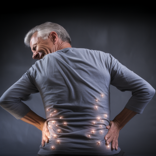 Senior experiencing lower back pain
