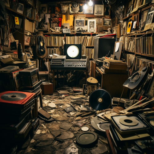 Diverse collection of vinyl records