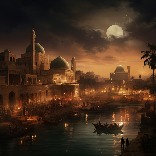 Beautiful digital illustration of Baghdad city Beautiful digital illustration of Baghdad city