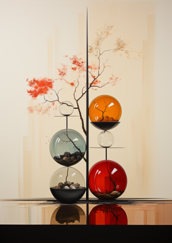 Minimalist image depicting balance and harmony