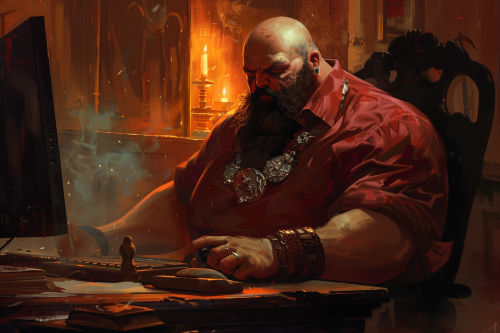 Man at Computer Breakdown