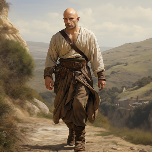 Bald MMA fighter hobbit with a smile