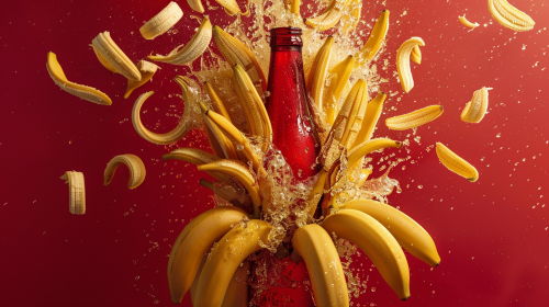 Bunch of bananas spinning rapidly Bunch of bananas spinning rapidly