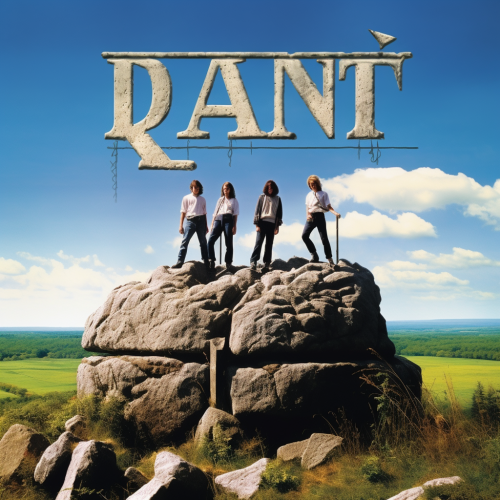 Band Young People on Large Rock Sign Band Young People on Large Rock Sign