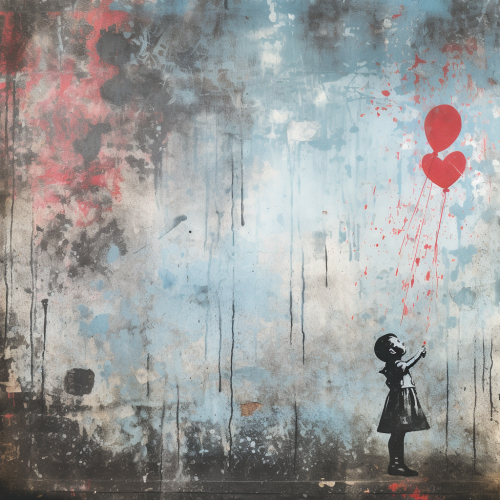 Abstract texture background in Banksy style