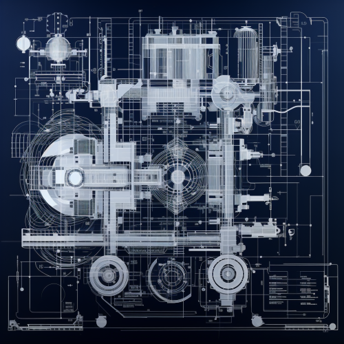 Barbering Architecture Blueprints Poster Design