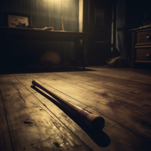 Baseball Bat on Room Floor
