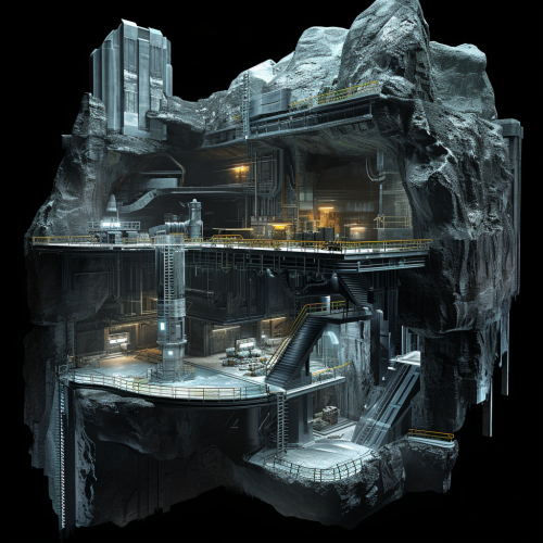 3D blueprints of the Batcave
