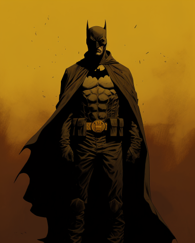 Batman unmasked Mike Mignola style