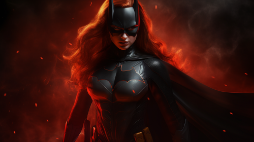 Batwoman in action, fighting crime