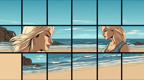 Woman at the beach enjoying sunny day Woman at the beach enjoying sunny day
