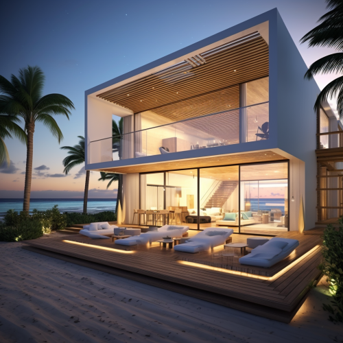 Beachfront residence with modern design