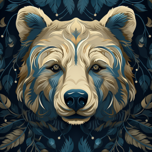Bear fur-inspired pattern art