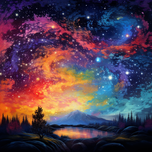 Mesmerizing galaxy in vibrant colors