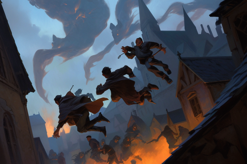 Dramatic Dungeons & Dragons Oil Painting