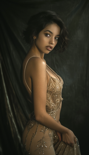 beautiful woman in dress