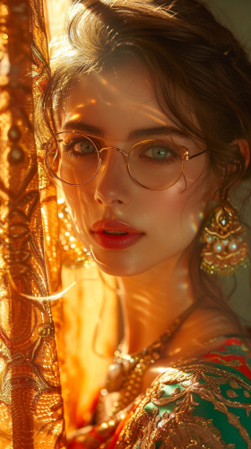 Beautiful woman in Indian ethnic wear inspired by Gucci Beautiful woman in Indian ethnic wear inspired by Gucci