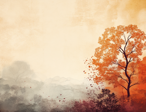 Gorgeous autumn journal page with digital art