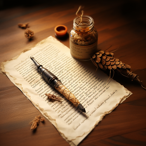 Doctor's paper prescription with beehive-like pattern