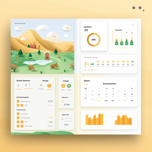 Beekeeping dashboard panel illustration