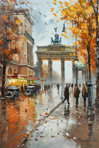 View of Berlin on a Cool Autumn Day