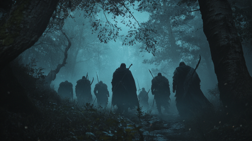 Berserkers guarding king misty forest