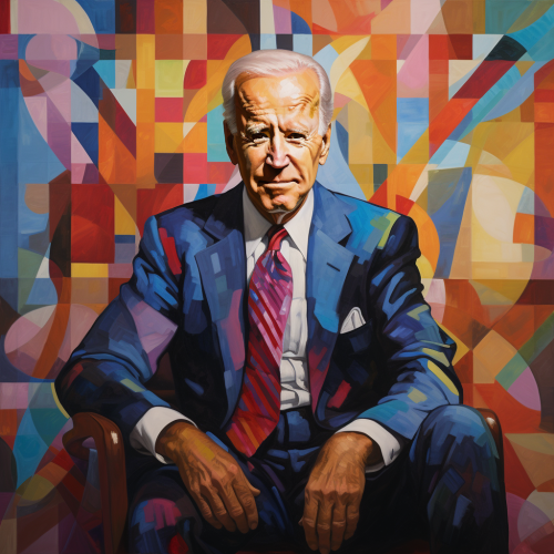 Cubist portrait of Joe Biden Cubist portrait of Joe Biden
