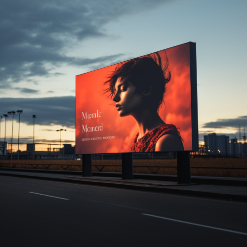 Realistic billboard mockup for advertising