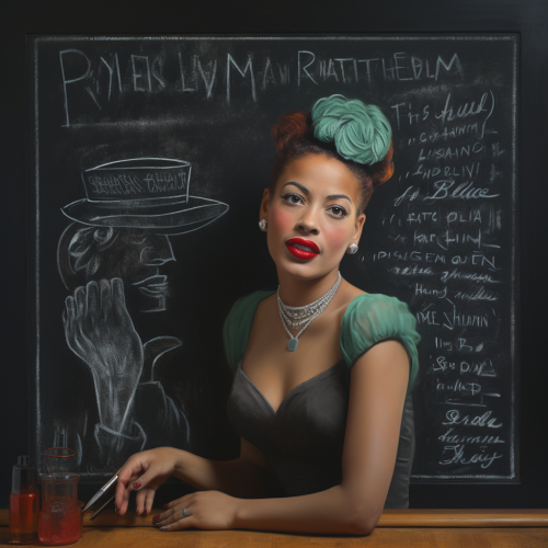 Billie Holiday chalkboard artwork