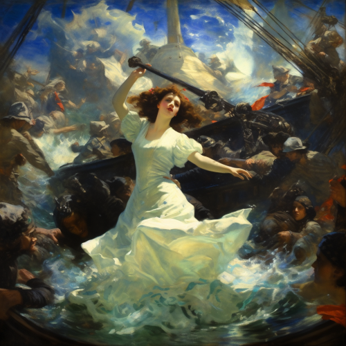 Beautiful Venus emerging from the sea