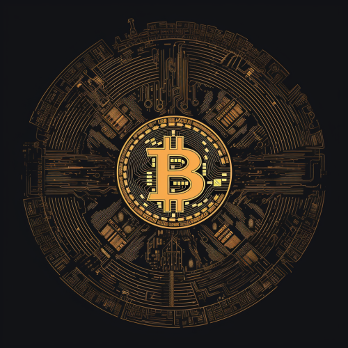 Bitcoin logo on t-shirt