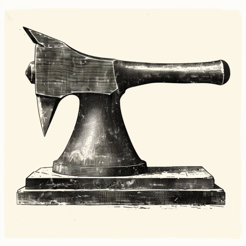 Black Anvil Engraved Illustration