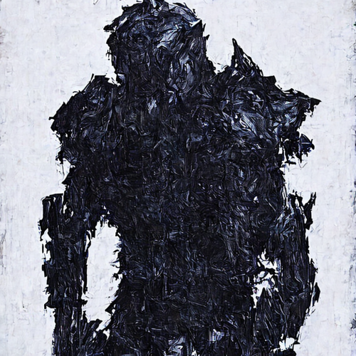 Black Armour on White Background