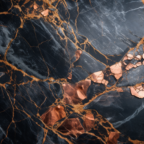 Beautiful black and copper granite