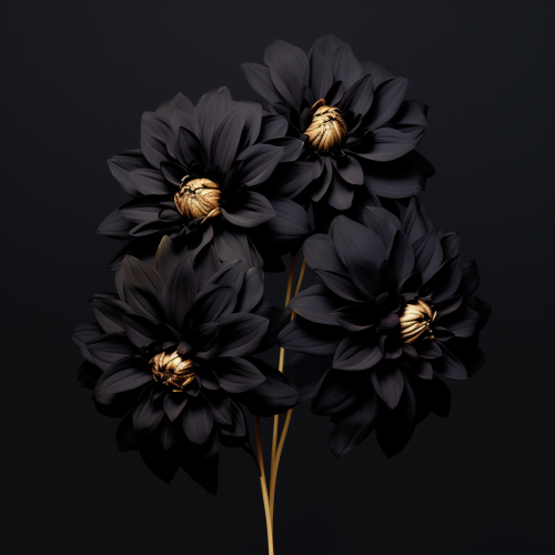 Beautiful black dahlia flower bundle