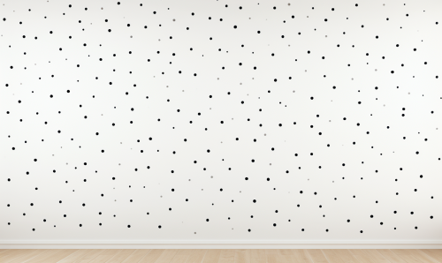 Abstract black dot pattern on white surface