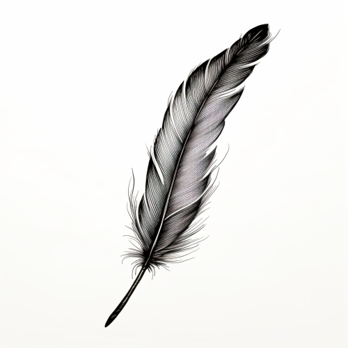 Simple Black Feather Sketch Simple Black Feather Sketch
