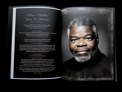 Upscale black funeral program design