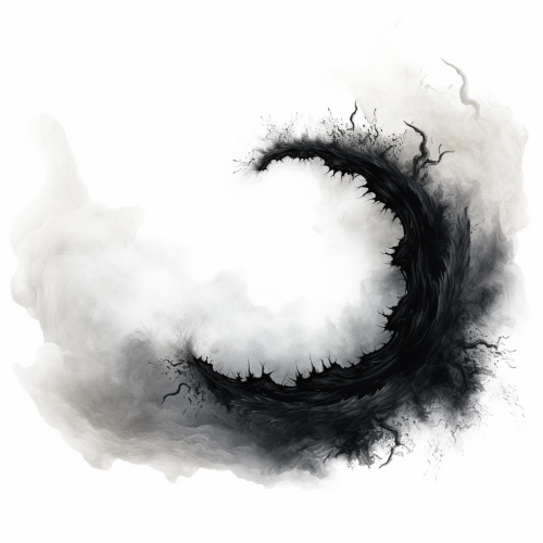 Image of black gaping portal mist