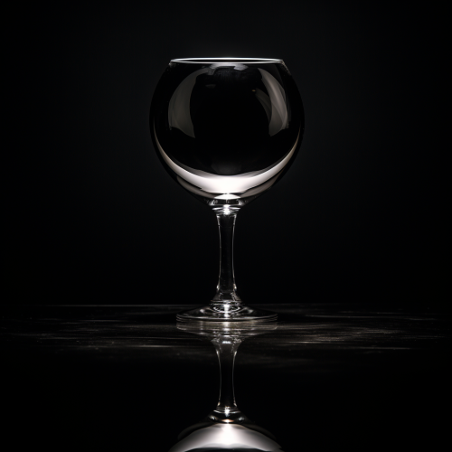 Stunning glass reflection on black