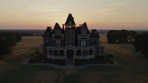 Eerie shadows over the decaying Black Hollow Mansion