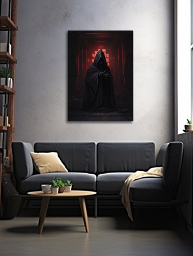 Black hood men playing console game with anger